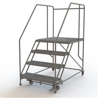 Plateforme de travail mobile, Acier, 4 Marches, 40" ha, 36" p, 36" Marche, Stri&eacute; Cintas