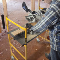 Jobsite Series 4' Basic Mini Scaffold Kit, Steel Frame, 41" D x 45-3/4" H Cintas