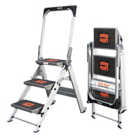 Safety Stepladder with Bar & Tray, 2.2', Aluminum, 300 lbs. Capacity, Type 1A Cintas