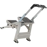 Tilt & Roll Step Stool Ladder, 2 Steps, 23" x 21" x 34.50" High Cintas