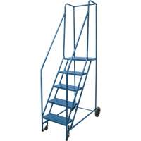 Escabeau roulant, 5 marches, Largeur de la marche 18", Hauteur de la plateforme 46", Acier Cintas