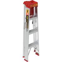 Step Ladder with Paint Tray, 4', Aluminum, 200 lbs. Capacity, Type 3 Cintas