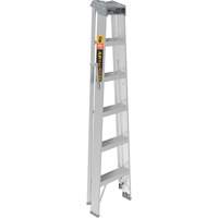 Step Ladder, 6', Aluminum, 225 lbs. Capacity, Type 2 Cintas