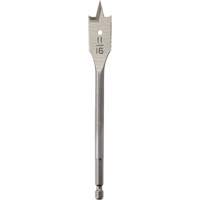 Flat Boring Bit, 11/16" Diameter, 1/4" Hex Shank, 6-1/8" Length Cintas