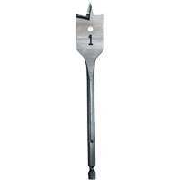 Flat Boring Bit, 1" Diameter, 1/4" Hex Shank, 6" Length Cintas
