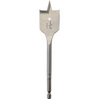 Flat Boring Bit, 1-1/4" Diameter, 1/4" Hex Shank, 6" Length Cintas