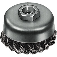 Brosse boisseau &agrave; fil nou&eacute;, 3" dia. x 5/8"-11 arbre Cintas