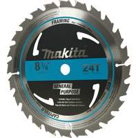 Lame de scie circulaire pour charpente &agrave; pointes au carbure, 8-1/4", 24 dents, Pour Bois Cintas