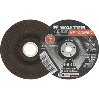 Meule combin&eacute;e HP Combo &agrave; moyeu d&eacute;port&eacute;, 4" x 1/8", Arbre de 3/8", Type 27 Cintas