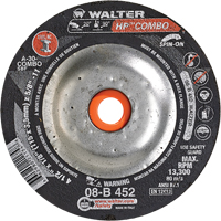 Meule combin&eacute;e HP Combo vissable, 4-1/2" x 1/8", Arbre de 5/8"-11, Type 27S Cintas