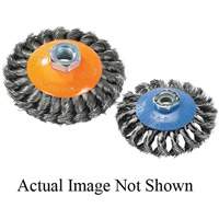 Knot-Twisted Wire Saucer Cup Brush, 6" Dia. x 5/8"-11 Arbor Cintas