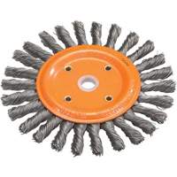 Knot-Twisted Wire Bench Wheel, 8" Dia., 0.0118" Fill, 5/8" Arbor, Steel Cintas