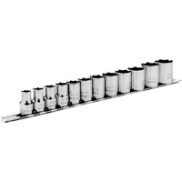 Jeu de douilles m&eacute;triques, 12 Mcx, Prise de 3/8" Cintas