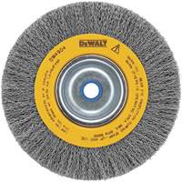 Brosse &agrave; fils torsad&eacute;s d&eacute;tabli, 6" dia., Fils 0,014", Arbre 5/8" - 1/2" Cintas