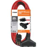 Vinyl Extension Cord, Outdoor, SJTW, 14/3 AWG, 15 A, 3 Outlet(s), 25' Cintas