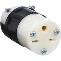 Grounding Straight Blade Connector, 6-15R, Nylon Cintas