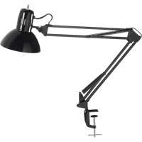 Swing Arm Clamp-On Desk Lamps, 100 W, Incandescent, C-Clamp, Black Cintas