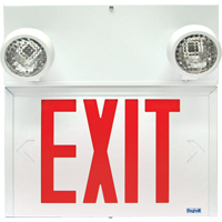 Enseignes/lampes combin&eacute;es Stella - Exit, DEL, &agrave; raccordement fixe, 12-1/8'' lo x 12-1/2" la, Anglais Cintas