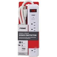 Protecteurs de surtension, 6 Prises, 750 J, 1875, Cordon 3' Cintas