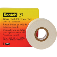 Scotch&reg; 27 Glass Cloth Electrical Tape, 19 mm (3/4") W x 20 m (66') L Cintas