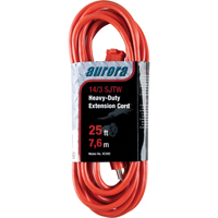 Cordon rallonge en vinyle, Ext&eacute;rieur, SJTW, AWG 14/3, 15 A, 25' Cintas