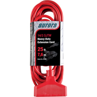 Cordon rallonge en vinyle, Ext&eacute;rieur, SJTW, AWG 14/3, 15 A, 3 prise(s), 25' Cintas