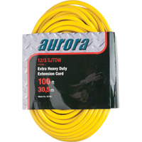 Vinyl Extension Cord with Light Indicator, Outdoor, SJTOW, 12/3 AWG, 15 A, 100' Cintas