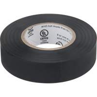 Electrical Tape, 19 mm (3/4") x 18 M (60'), Black, 7 mils Cintas