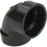 90° Closet Bend Elbow Fitting, Hub x Hub, Plastic, 4" x 3" Cintas