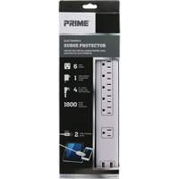 Limiteurs de surtension avec chargeur USB, 6 Prises, 1800 J, 1875 W, Cordon 4' Cintas