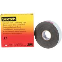Scotch&reg; Electrical Semi-Conducting Tape, 19 mm (3/4") x 4.6 m (15'), Black, 30 mils Cintas