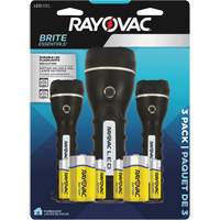 Brite Essentials Flashlight Pack, LED, 40/26 Lumens, D/AA Batteries Cintas