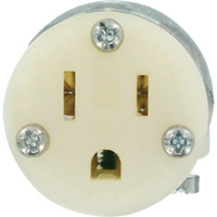 Hospital Grade Extension Plug Connector, 5-15R, Nylon Cintas