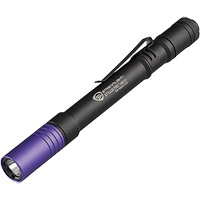 Lampe stylo UV avec port de recharge micro USB Stylus Pro, DEL, Corps en Aluminium, piles Rechargeable, Compris Cintas