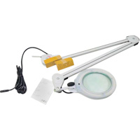 Magnifying Lamp, 3 Diopter, LED Light, 45" Arm, C-Clamp, Grey Cintas