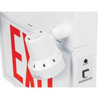 Exit Sign with Security Lights, LED, Battery Operated/Hardwired, 12-1/10" L x 11" W, English Cintas