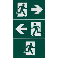 Running Man Sign with Security Lights, LED, Battery Operated/Hardwired, 12-1/10" L x 11" W, Pictogram Cintas