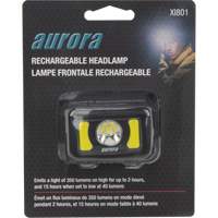 Lampe frontale, DEL, 350 lumens, 2 hres de fonctionnement, piles Rechargeable Cintas