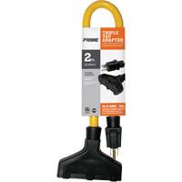 Triple Tap Adapter, Outdoor, STW, 12/3 AWG, 15 A, 3 Outlet(s), 2' Cintas