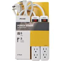 Power Strip 2-Pack, 6 Outlet(s), 3', 15 A, 1875 W, 125 V Cintas