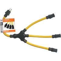 "W" Adapter, Outdoor, STW, 12/3 AWG, 15 A, 3 Outlet(s), 2' Cintas