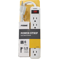 Power Strip, 6 Outlet(s), 1-1/2', 15 A, 1875 W, 125 V Cintas