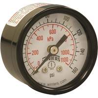 Economy Pressure Gauge, 1-1/2" , 0 - 160 psi, Back Mount, Analogue Cintas