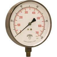 Contractor Pressure Gauge, 4-1/2" , 0 - 100 psi, Bottom Mount, Analogue Cintas